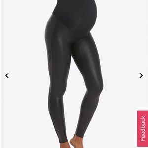 Spanx Maternity Faux Leather Leggings